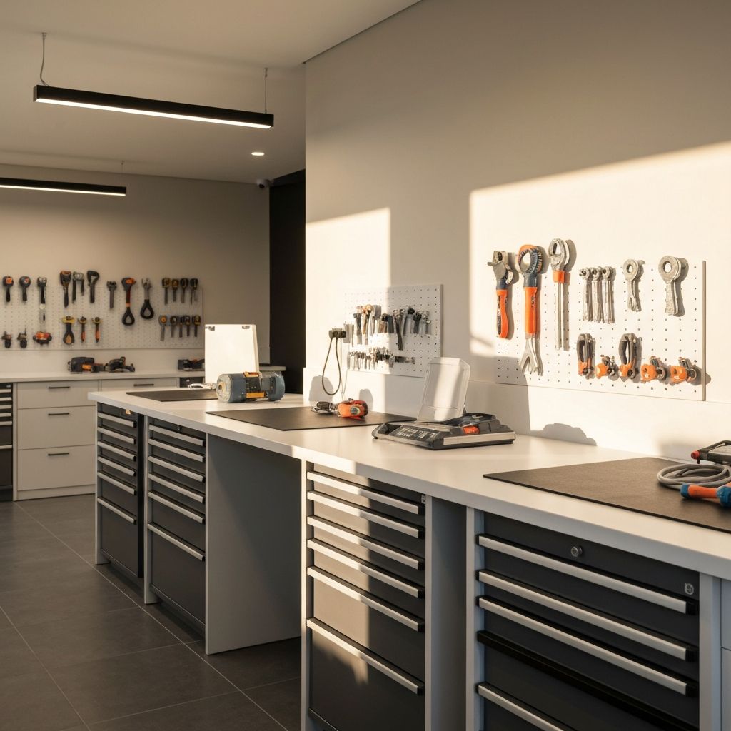BrasAu.Draft professional service workspace with quality tools and equipment